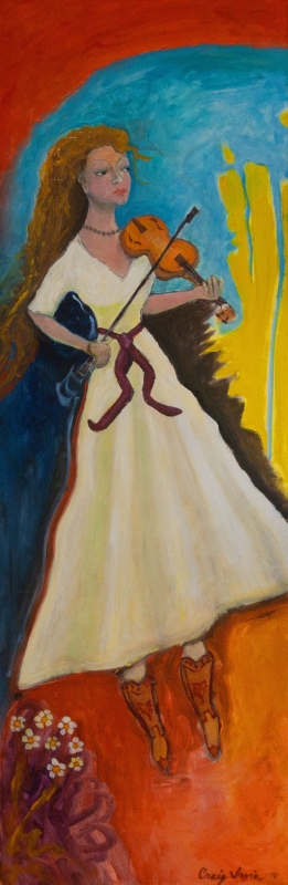 Fiddler in White by artist Craig IRVIN